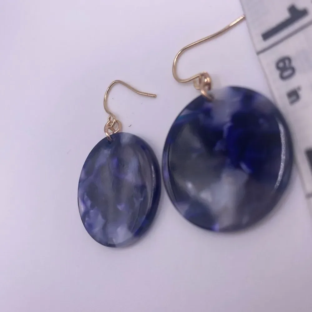 4/$20 Isaac Mizrahi Marbled Resin Earrings